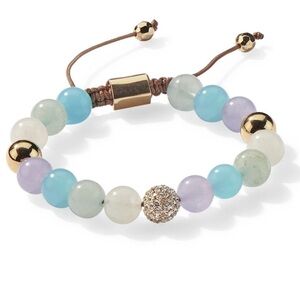 Park Lane Sorbet Bracelet Pastel Jade Beads Adjustable